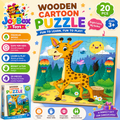 Giraffe Wooden Cartoon Puzzle Board – 20 Pieces | Fun Learning Puzzle for Kids