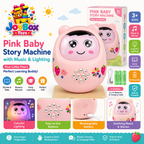 Pink Baby Story Machine with Music & Lights | Interactive Educational Toy