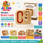 Wooden Brain Lock Puzzle for Kids & Adults | Brain Teaser & Fidget Stress Relief Toy