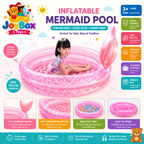 Baby Pink Mermaid Inflatable Pool for Kids | Fun Swimming & Play Pool