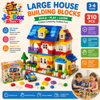 310 Pcs Large House Building Blocks for Kids | Creative Construction & Educational Toy