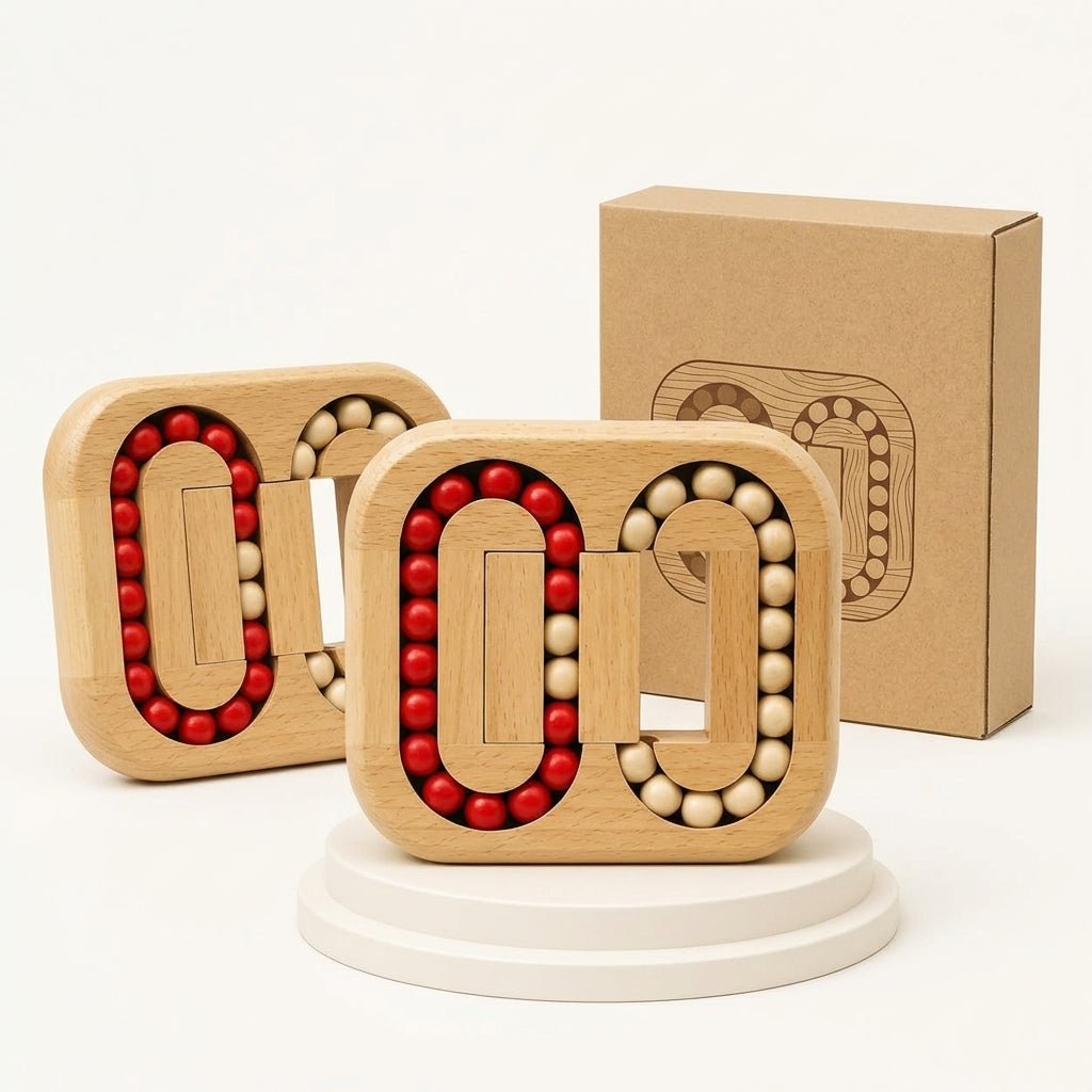Wooden Brain Lock Puzzle for Kids & Adults | Brain Teaser & Fidget Stress Relief Toy