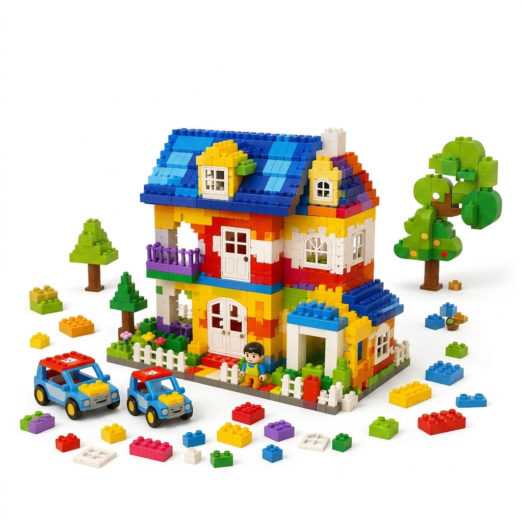 310 Pcs Large House Building Blocks for Kids | Creative Construction & Educational Toy
