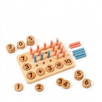 10-Digit Wooden Counting Toy for Kids | Colorful Math Learning & Addition Subtraction Toy