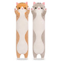 Long Cat-Shaped Plush Pillow | Cute Cuddly Cat | Soft Pillow Toy for Kids