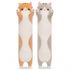 Long Cat-Shaped Plush Pillow | Cute Cuddly Cat | Soft Pillow Toy for Kids