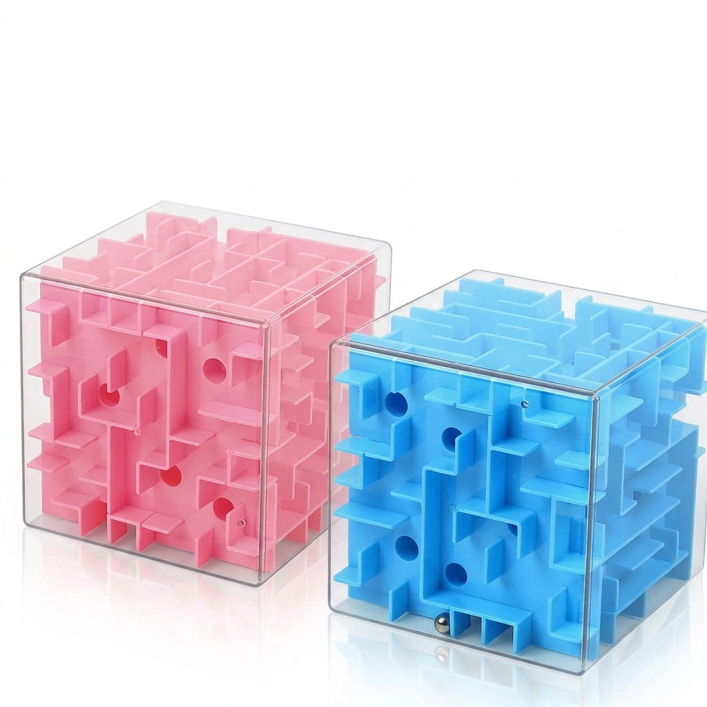 3D Rubik’s Maze Puzzle Toy for Kids | Blue 6cm Brain Teaser | Educational Learning Toy